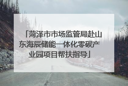 菏泽市市场监管局赴山东海辰储能一体化零碳产业园项目帮扶指导