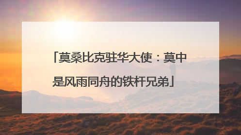 莫桑比克驻华大使：莫中是风雨同舟的铁杆兄弟