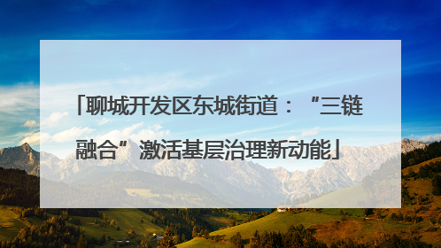聊城开发区东城街道：“三链融合”激活基层治理新动能