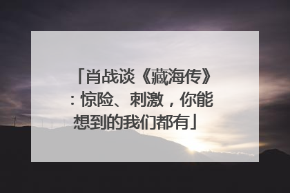 肖战谈《藏海传》：惊险、刺激，你能想到的我们都有