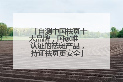 自测中国祛斑十大品牌，国家唯一认证的祛斑产品，持证祛斑更安全