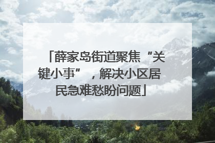 薛家岛街道聚焦“关键小事”，解决小区居民急难愁盼问题