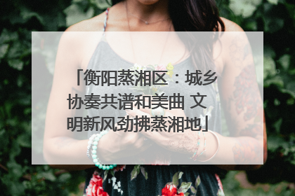 衡阳蒸湘区：城乡协奏共谱和美曲 文明新风劲拂蒸湘地