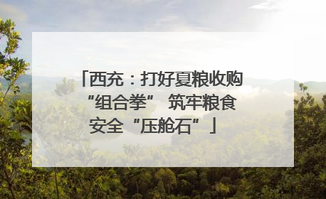 西充：打好夏粮收购“组合拳” 筑牢粮食安全“压舱石”