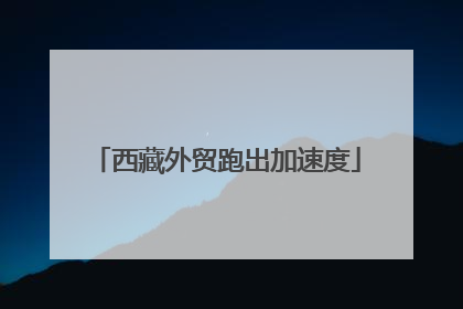 西藏外贸跑出加速度