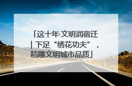 这十年·文明润宿迁｜下足“绣花功夫”，精雕文明城市品质