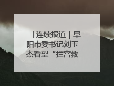 连续报道｜阜阳市委书记刘玉杰看望“拦窨救人”英勇团队