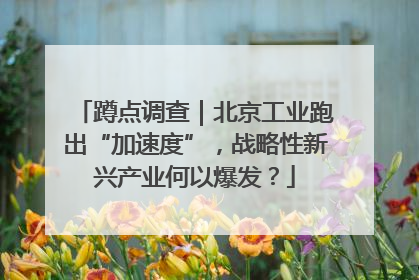 蹲点调查｜北京工业跑出“加速度”，战略性新兴产业何以爆发？