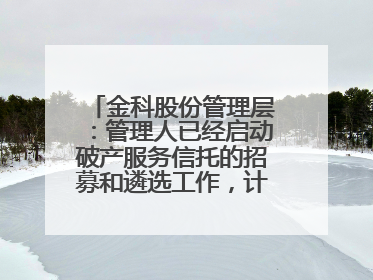 金科股份管理层：管理人已经启动破产服务信托的招募和遴选工作，计划在6月初召开评审会