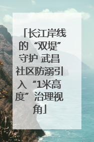 长江岸线的“双堤”守护 武昌社区防溺引入“1米高度”治理视角
