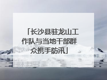 长沙县驻龙山工作队与当地干部群众携手防汛