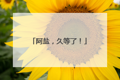 阿盐，久等了！