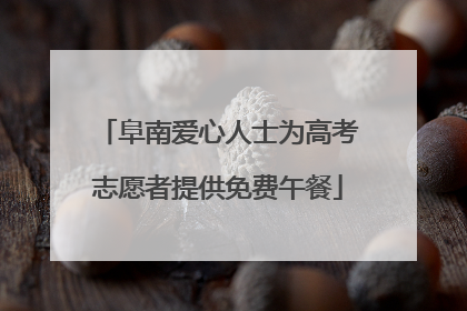 阜南爱心人士为高考志愿者提供免费午餐