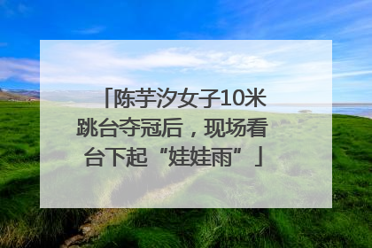 陈芋汐女子10米跳台夺冠后，现场看台下起“娃娃雨”