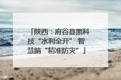 陕西：府谷县黑科技“水利全开” 智慧脑“精准防灾”