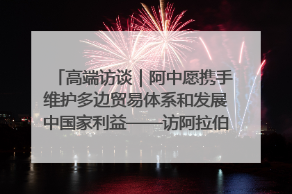 高端访谈｜阿中愿携手维护多边贸易体系和发展中国家利益——访阿拉伯议会议长亚马希