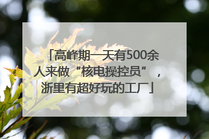 高峰期一天有500余人来做“核电操控员”，浙里有超好玩的工厂