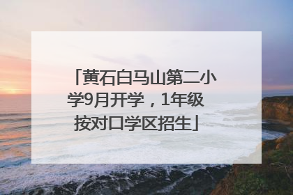 黄石白马山第二小学9月开学，1年级按对口学区招生