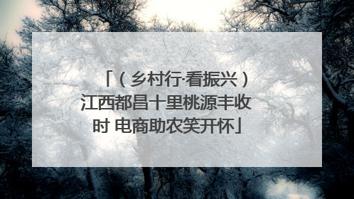 （乡村行·看振兴）江西都昌十里桃源丰收时 电商助农笑开怀