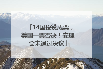 14国投赞成票，美国一票否决！安理会未通过决议