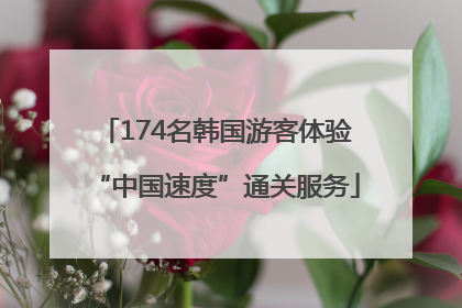 174名韩国游客体验“中国速度”通关服务