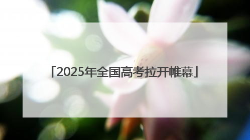 2025年全国高考拉开帷幕
