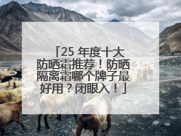 25 年度十大防晒霜推荐！防晒隔离霜哪个牌子最好用？闭眼入！