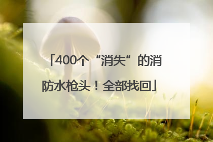 400个“消失”的消防水枪头！全部找回