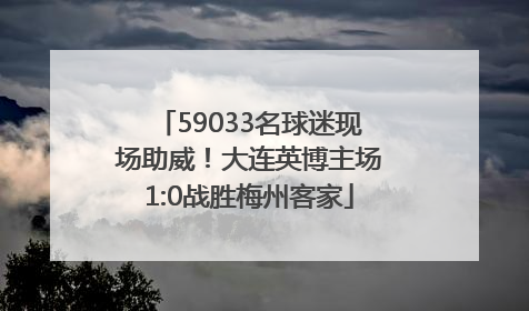 59033名球迷现场助威！大连英博主场1:0战胜梅州客家