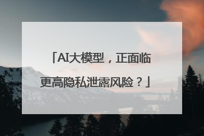 AI大模型，正面临更高隐私泄露风险？
